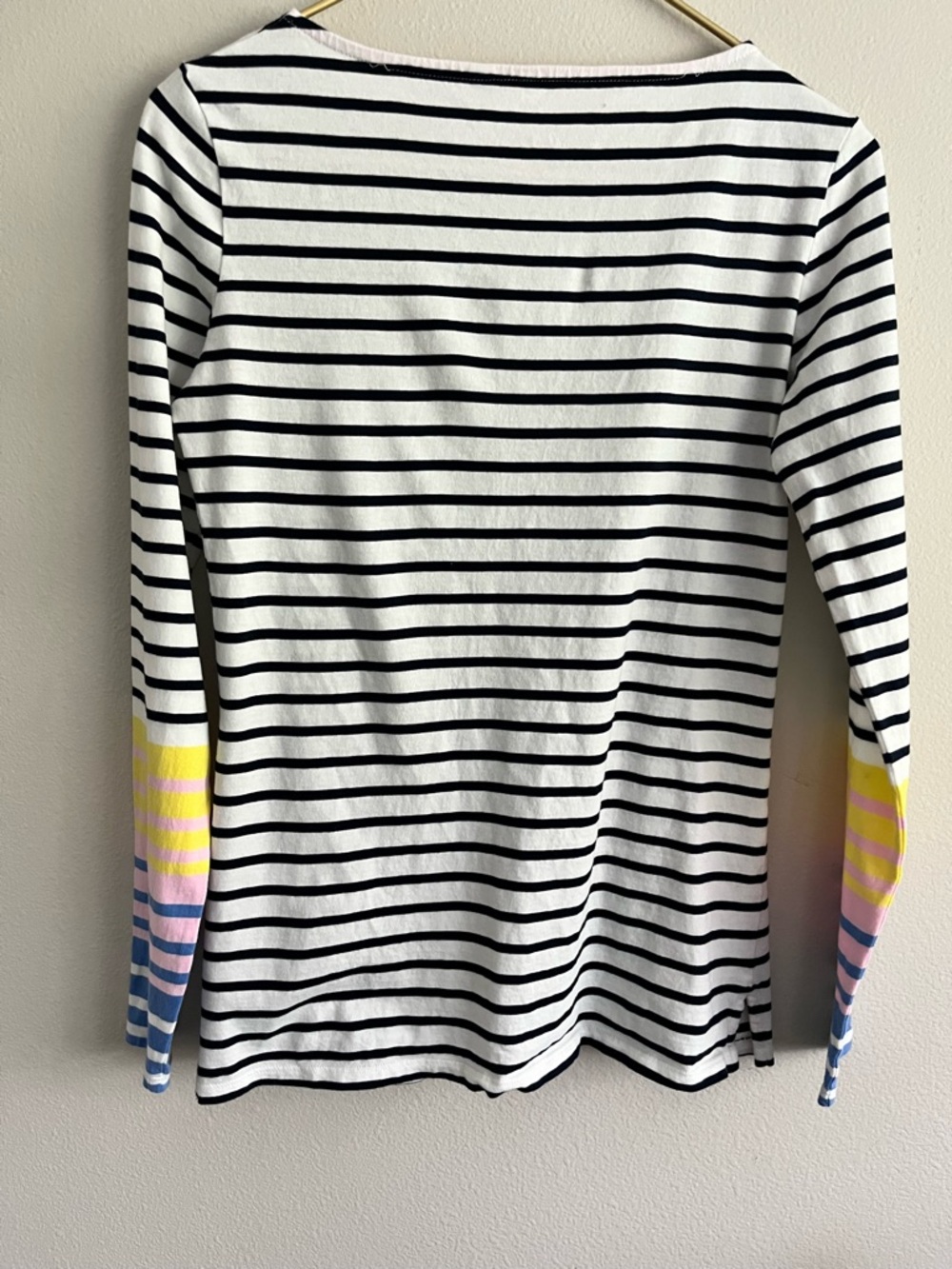 Boden Striped Black and White Striped Preppy Long Sleeve Tee Sz 4 - Picture 6 of 8